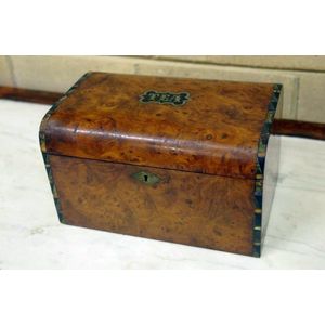 Victorian Burr Walnut Tea Caddy, 21 x 12.5 cm - Tea Caddies - Precious ...