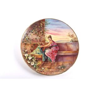 Doulton Burslem wall charger Pandora. Hand painted. By W.J…