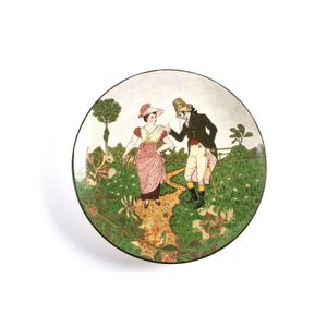 Doulton Burslem wall plate gentleman & lady. Hand painted.…