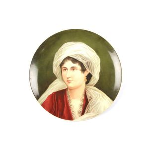 Doulton Burslem wall plate portrait, lady with white head Veil.…