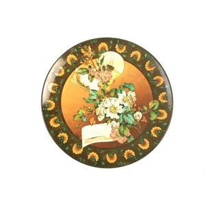 Doulton faience wall charger Pinder Bourne & Co. Floral…