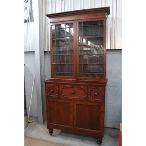 Colonial Cedar Bookcase with Secretaire and Drawers - Bookcases - Furniture