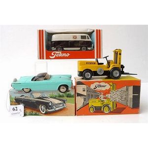Three Tekno (Denmark) models, including 809 Ford Thunderbird;…