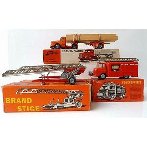 Four Tekno (Denmark) models, including 459 Feuerspritze; 449…