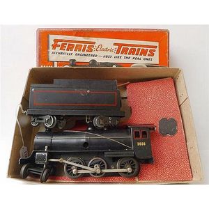 Ferris electric Trains locomotive and tender, black and red…