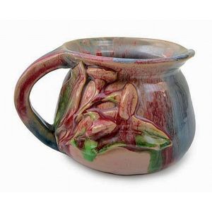 Alison Davidson, polychrome pottery jug with applied gum nut&hellip;