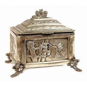 Austro-Hungarian Silver Tea Casket with Pine Cone Decoration - Boxes ...