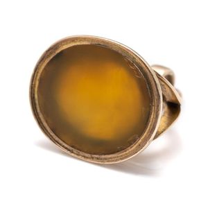 An antique stone set seal; gold cased fob featuring an oval&hellip;