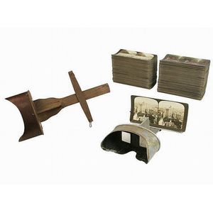 Victorian Stereoscope cards and two Viewers consisting of two…