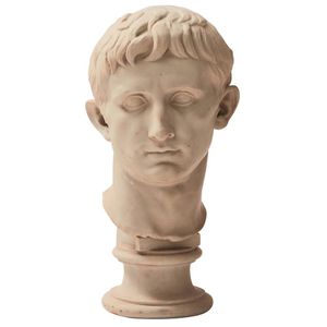 A resin bust of Augustus, after the antique. Height 49 cm.…