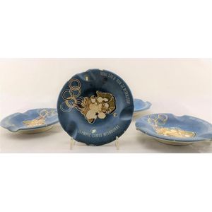 Four (4) ashtrays. Olympic Games Melbourne 1956. British…