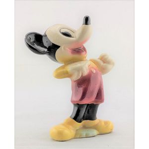Mickey mouse ceramic figurine. Various chips and repair to…
