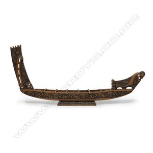 Stylised War Canoe by Rangi Redman - New Zealand Maori - Tribal