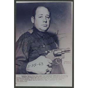 Nick McDONALD: signed photograph in his police uniform, holding…