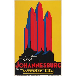 Visit Johannesburg the Wonder City, printed by William Brown &…