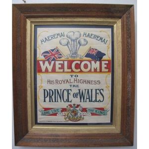 Edward Price of Wales Haeremai Welcome poster A. R. Hornblow…