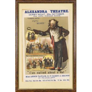 1892 theatre poster 'Three Hats, Slightly Mixed', at the…