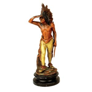 A Bergman cold painted spelter figure of a Red Indian, made in…