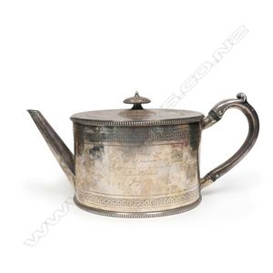 George Coates & Co. retailer stamped Victorian silver teapot,…