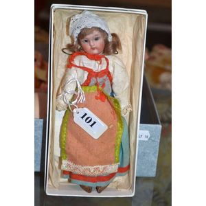 Simon & Halbig German 7 inch doll with bisque head, brown…