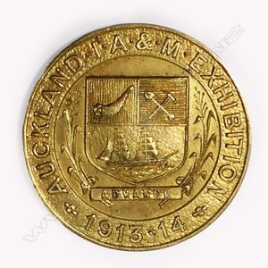 A Kohn (Auckland) Auckland Exhibition gold medal 1913, Auckland…