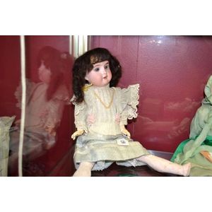 Theo Recknagel German 16 inch doll with bisque head, blue glass…