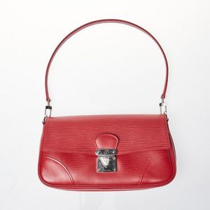 Louis Vuitton Red Epi Leather Segur 2005 Top Handle Hand Bag