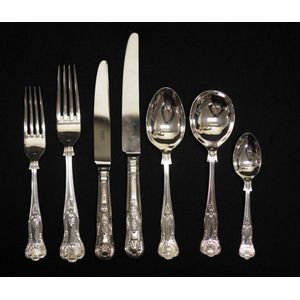 Good set of 6 English Sterling Kings Pattern Table Forks, London