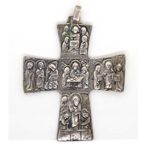 Orthodox icon pectoral cross unmarked approx weight 27 grams…