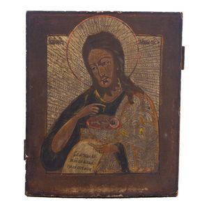 A Russian icon of St John the Baptist, 19th/20th century, the…