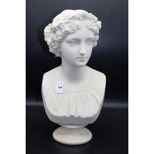 A Parian bust of a Renaissance Woman