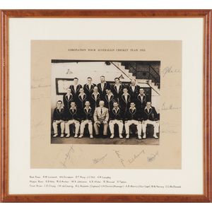 1953 Australian Cricket Team Signed Photograph Sporting Cricket
