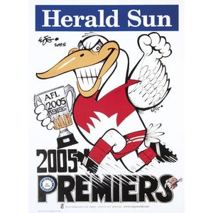 AFL/VFL WEG posters and cartoons memorabilia - price guide and values ...