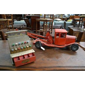 Triang truck, cash register and childs trike (3)