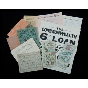 Various pieces of ephemera. Post office forms, pension cards,…