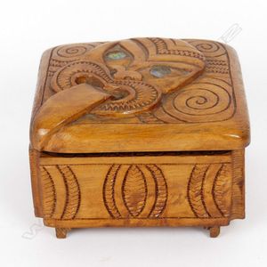 Jane Brenkley, New Zealand Maori themed small wooden boxes and other ...