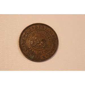 Trade token, Hide and De Carle, Grocers and Wine Merchants,…