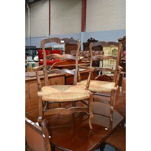 French Louis XV-Style Chair, Parcel-Gilt and Cream Paint, Fortuny Fabric