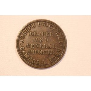 Trade token, One Penny Commercial House, Tasmania 1856, Joseph…