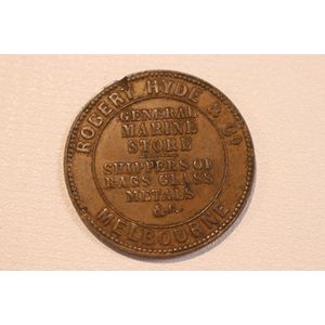Trade token, Robert Hyde & Co. General Marine Store Shippers of…