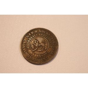 Trade token, 1859 Melbourne G and W.H. Rooke English Furniture…