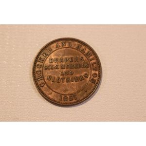 Trade token, Crocker and Hamilton, Drapers, Silk Mercers and…