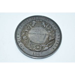 French silver Empereur Napoleon III Agricultural medal,…