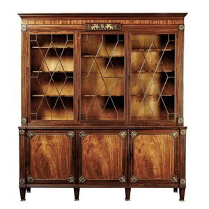 A Regency ormolu mounted mahogany library bookcase, in the&hellip;