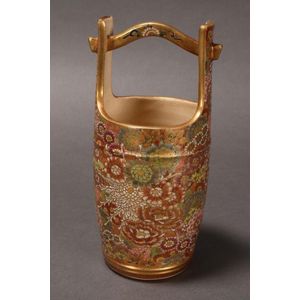 Satsuma vase, in the form of a water bucket, decorated with…