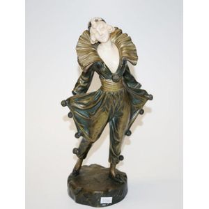 Alfred Gilbert 'On Parade' a cold painted bronze bronze and…