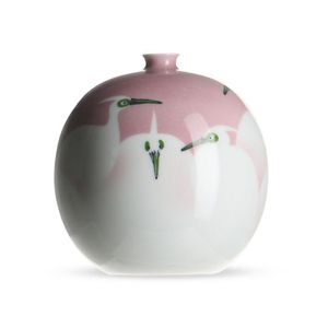 A Japanese porcelain vase, by Kanzan Denshichi (1821-1890), of…