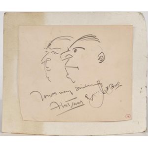 A signed pencil sketch autograph 'Flotsam & Jettson', on…