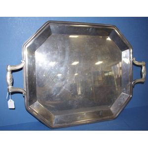 Good vintage Christofle silver plated tray, stamped to base,…