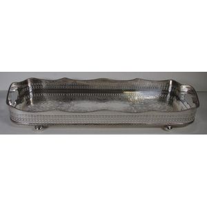 Barker Ellis silver plated gallery tray, 49.5 cm wide